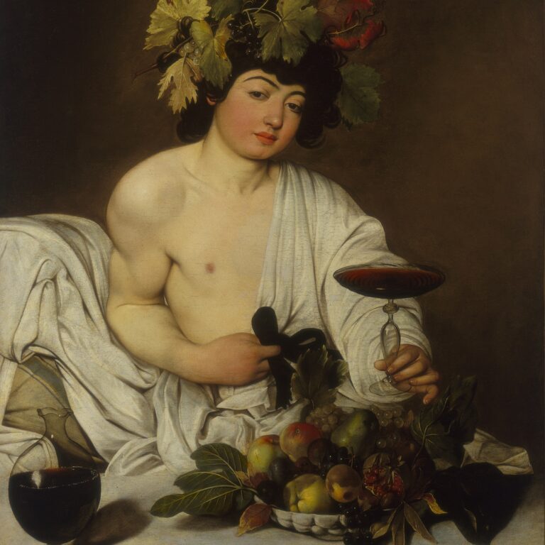 Artify - Oeuvre Bacchus de Caravage, présentée lors d'animation Art & Vin