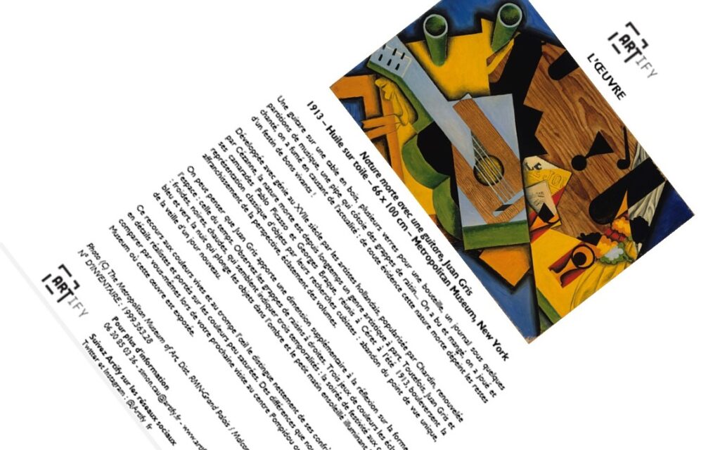 Artify - Fiche d'oeuvre Nature morte avec une guitare de Juan Gris - Médiation artistique