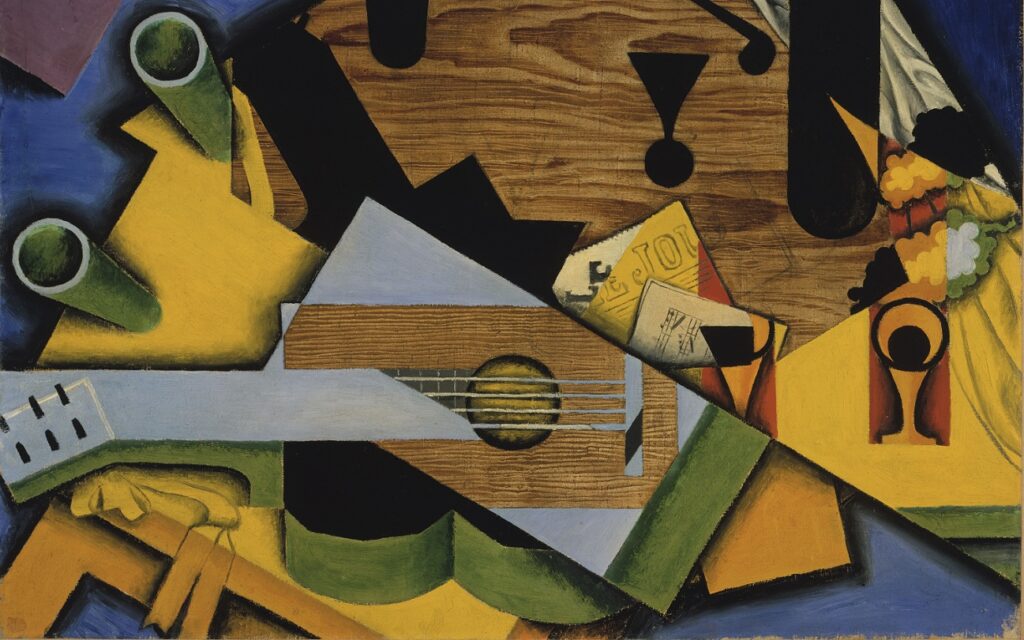 Artify - Oeuvre Nature morte avec une guitare de Juan Gris, présentée lors d'un atelier artistique Arty Music