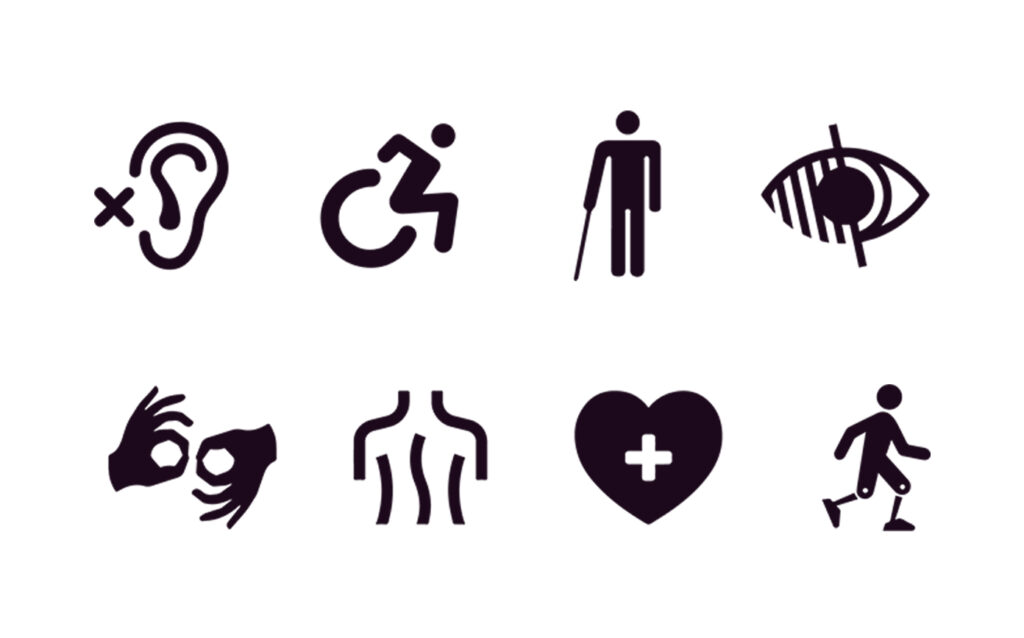 Artify - Pictogrammes représentants les familles de handicap